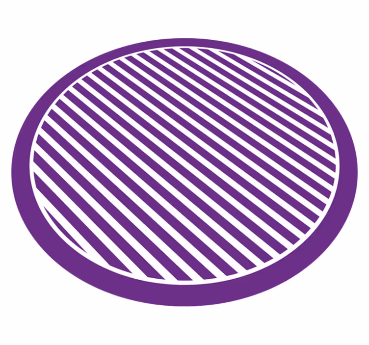 Vinlymatta randiga lila nyanser cirkel - Tenstickers