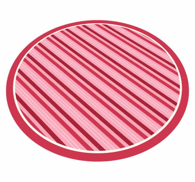 Rosa randig elegans Vinylmatta Barn - Tenstickers
