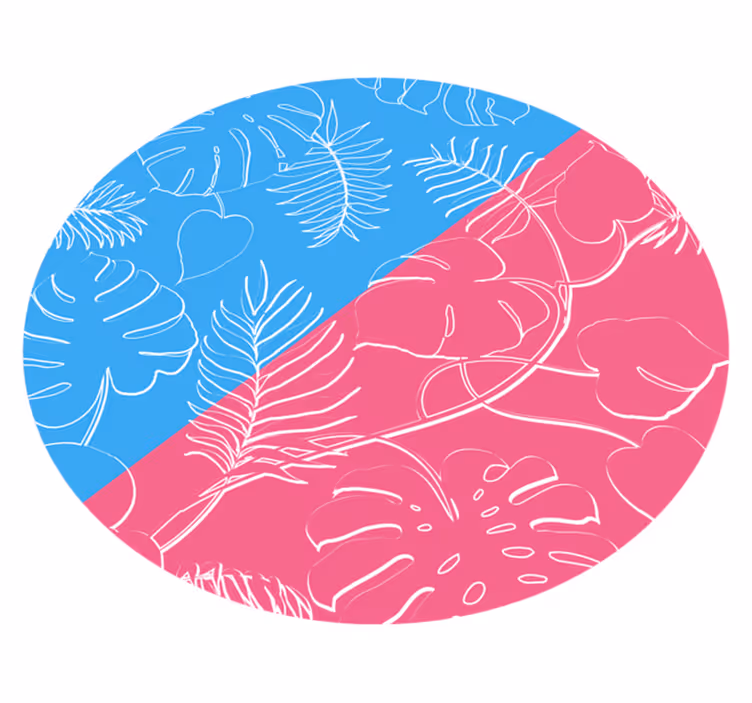 Vinylmatta natur bladiga tropiker - Tenstickers