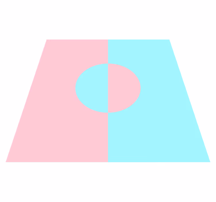 Mjuk färgkontrast Vinylmatta minimalistisk - Tenstickers