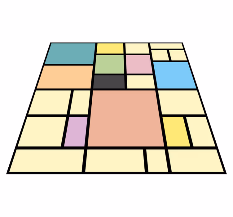 Livfull geometri Vinylmatta geometrisk - Tenstickers