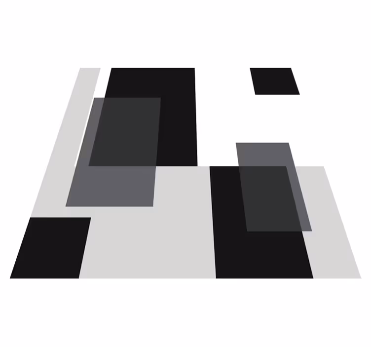 Vinylmatta modern abstrakt fyrkantlayout - Tenstickers