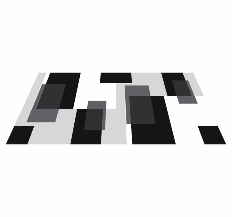Vinylmatta modern abstrakta block - Tenstickers