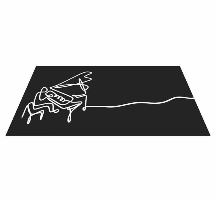 Pianostreckkonst Vinylmatta modern - Tenstickers