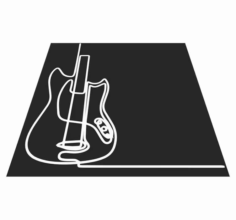 Gitarrkonturkonst Vinylmatta Ungdom - Tenstickers