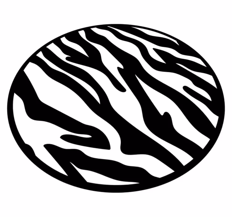 Klassisk zebra tryck bakgrund cirkulär matta - Tenstickers