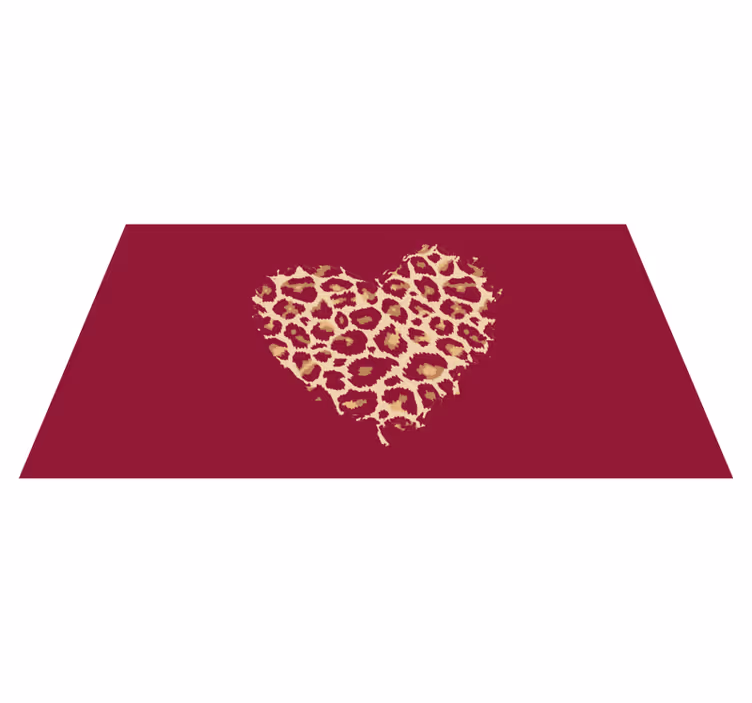 Hjärtmotiv Vinylmatta djurtryck - Tenstickers