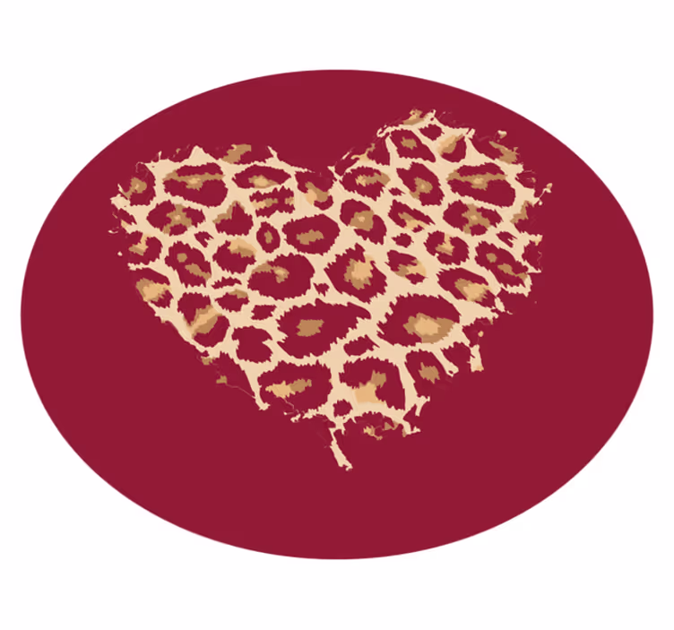 Hjärtmönstrade fläckar Vinylmatta djurtryck - Tenstickers