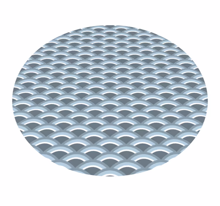 Vågmotiv Vinylmatta geometrisk - Tenstickers