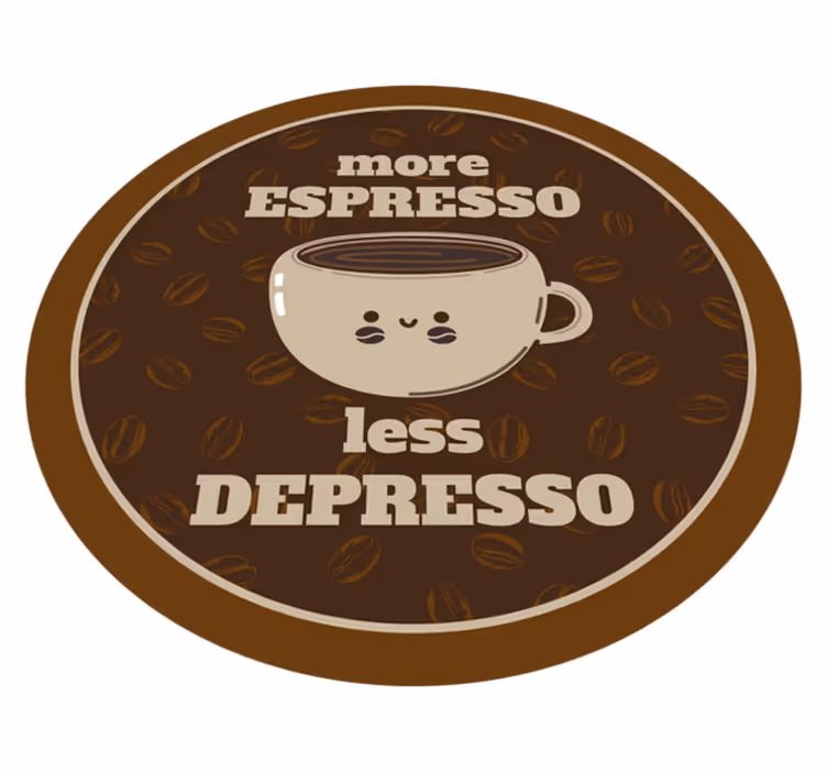 Espresso roligt citat anpassad matta - Tenstickers