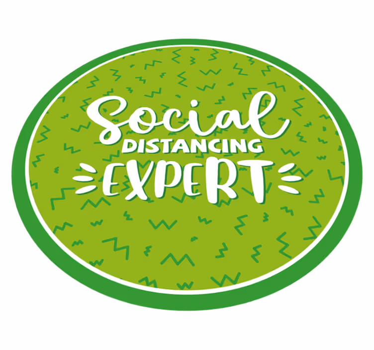 Expert på social distansering Vinylmatta Världskarta - Tenstickers