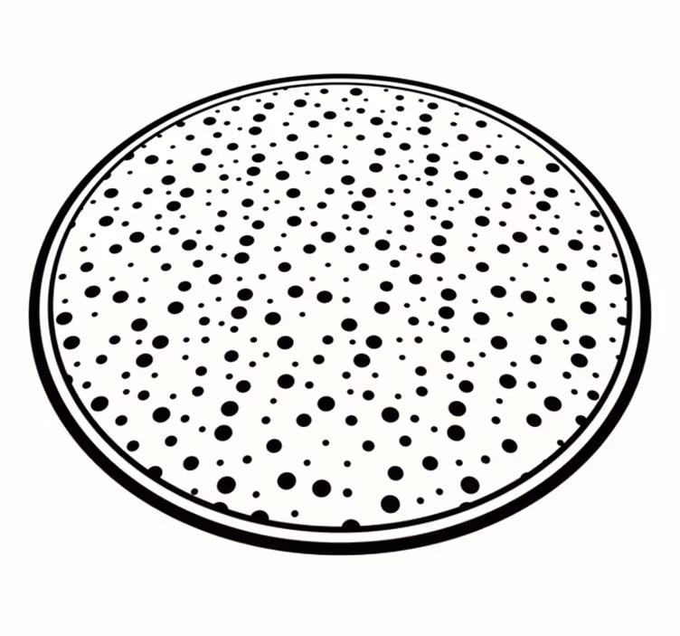 Svarta prickar Vinylmatta minimalistisk - Tenstickers