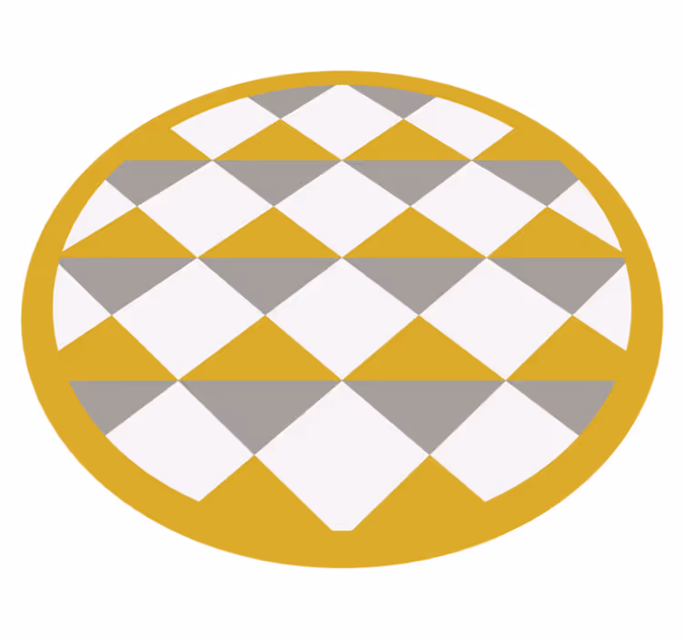 Diamantmönstercirkel Vinylmatta geometrisk - Tenstickers