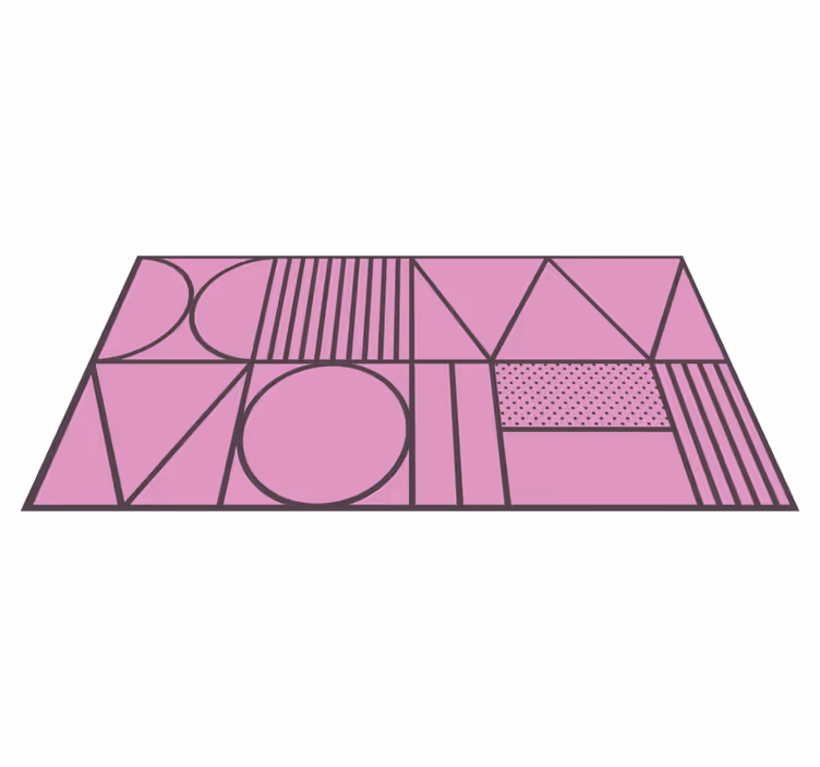 Vinylmatta geometrisk geometriska former - Tenstickers