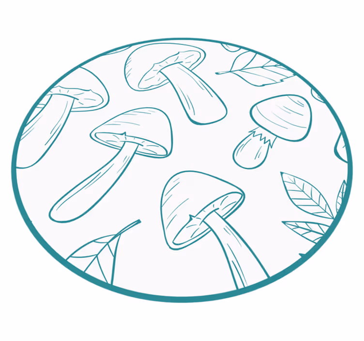 Motiv av svampblad Vinylmatta natur - Tenstickers