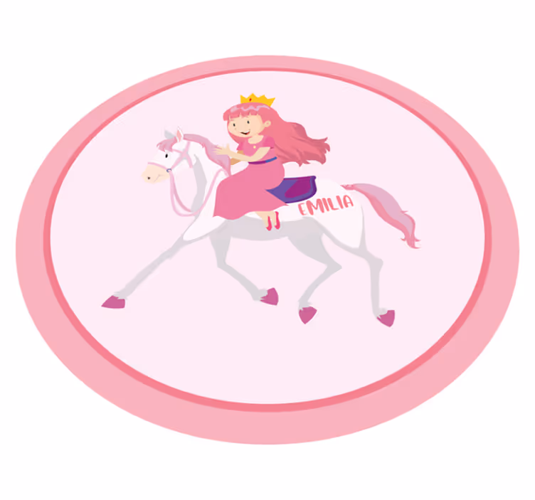Anpassad prinsessa på enhörning Andra Vinylmattor - Tenstickers
