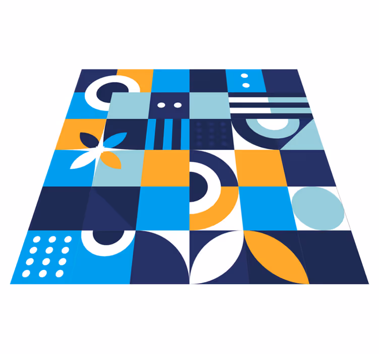 Geometriska färgformer Vinylmatta kakeleffekt - Tenstickers