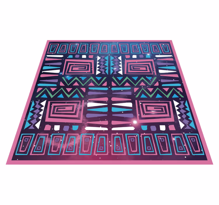 Dynamiska geometriska mönster Vinylmatta etnisk - Tenstickers