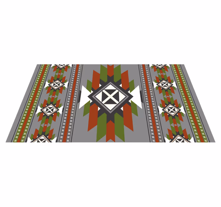 Texturerat geometriskt mönster Vinylmatta etnisk - Tenstickers