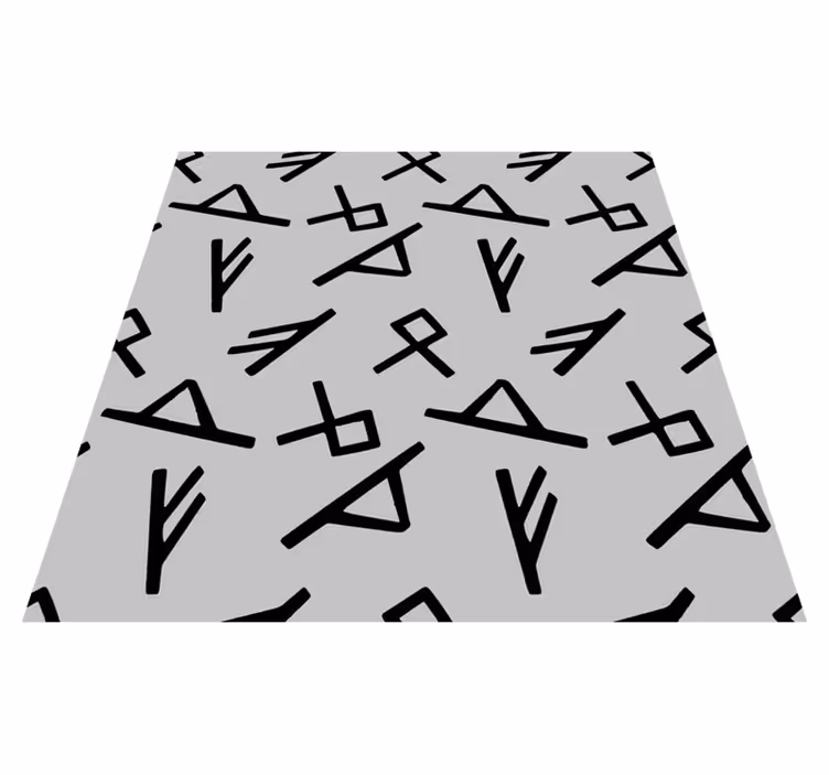Snygga svarta former Vinylmatta geometrisk - Tenstickers