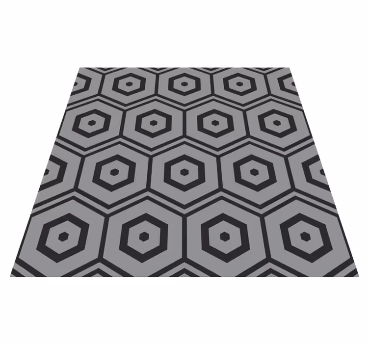 Hexagonmönster Vinylmatta geometrisk - Tenstickers
