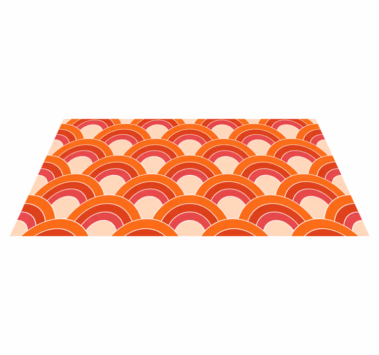 Färgglada välvda mönster Vinylmatta geometrisk - Tenstickers
