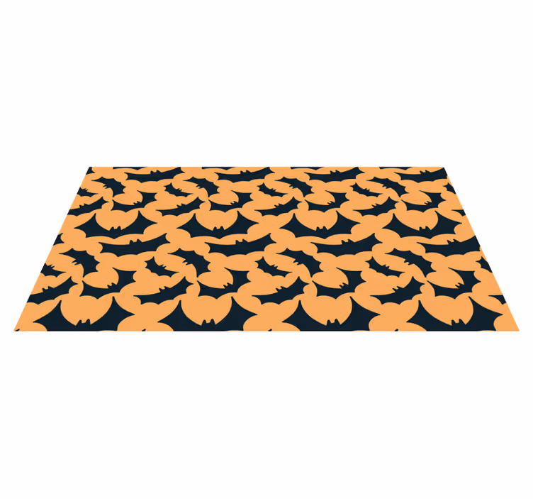 Fladdermusmönstertryck Vinylmatta Halloween - Tenstickers
