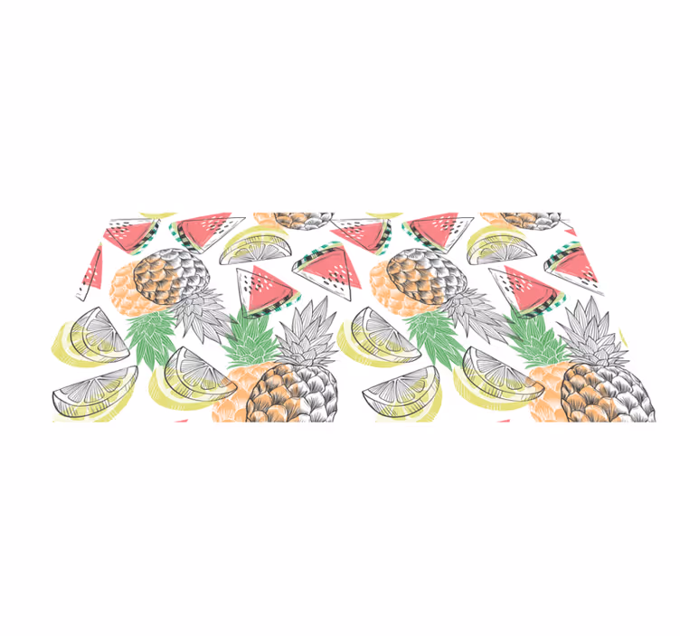 Sommar frukt färgglada mönster modern matta - Tenstickers