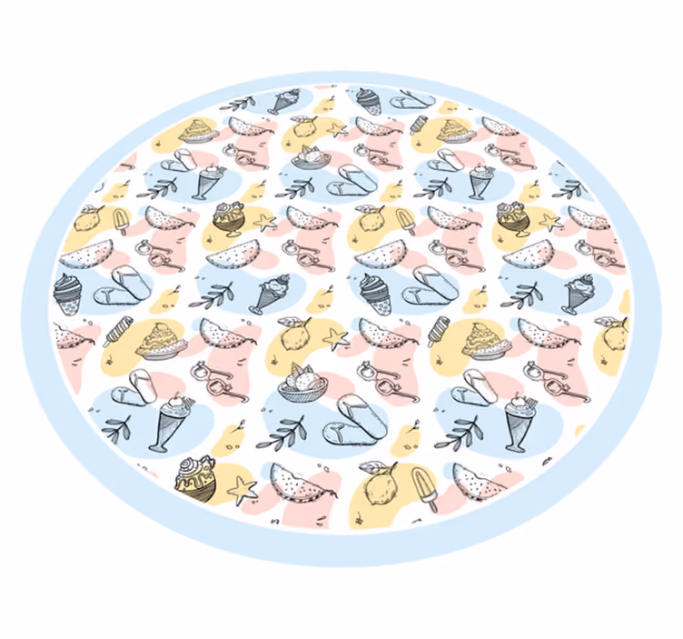 Bollar glass och ananas mönster modern matta - Tenstickers