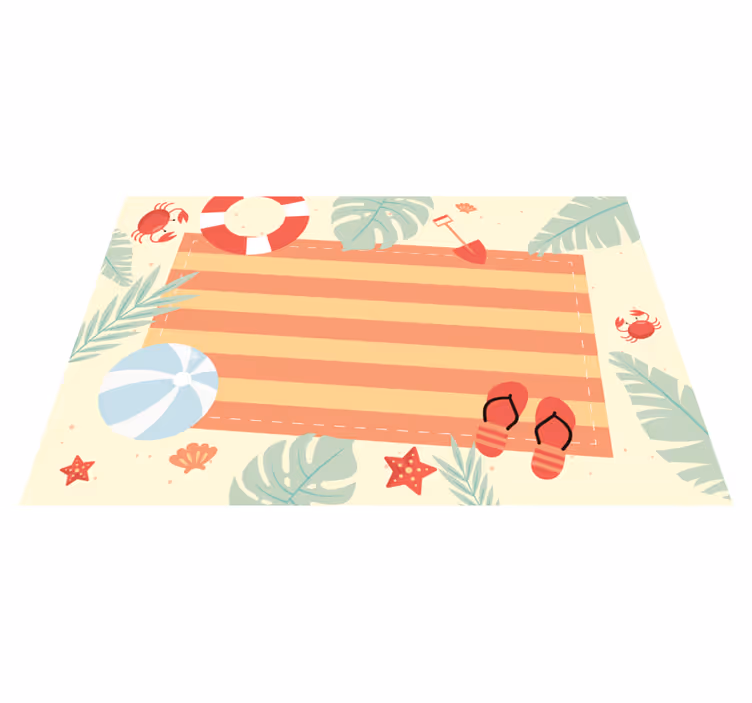 Ekologisk platt sommar strand design modern matta - Tenstickers