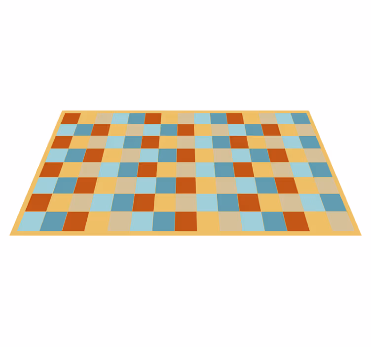 Schackrutig stil Vinylmatta geometrisk - Tenstickers
