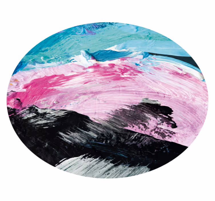 Livfull abstrakt virvel vinylmatta - Tenstickers