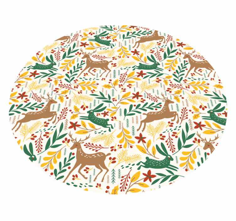 Naturinspirerat motiv Vinylmatta Jul - Tenstickers