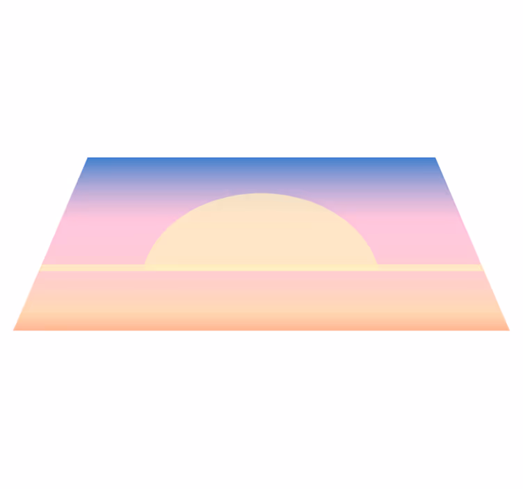 Soluppgångsgradient Vinylmatta natur - Tenstickers