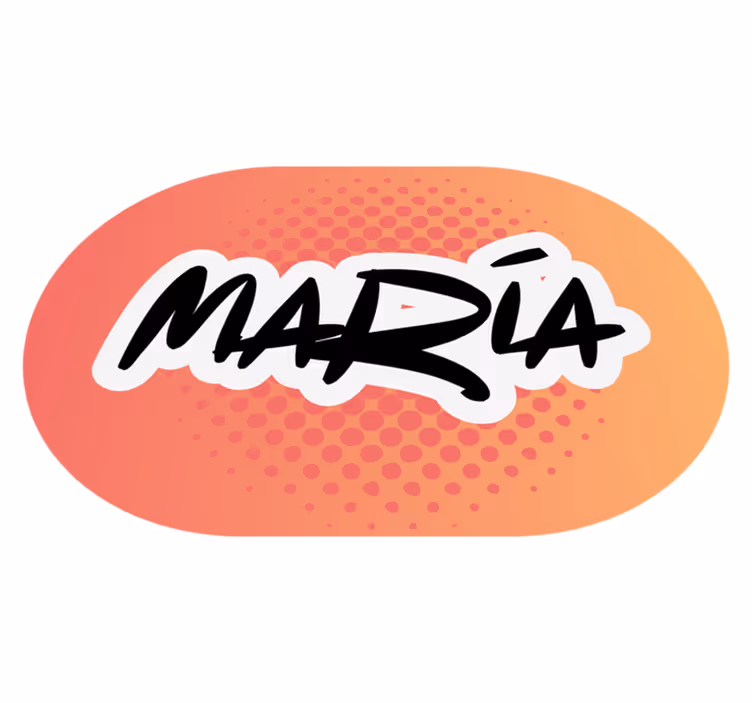 Namndesign Vinylmatta namn - Tenstickers