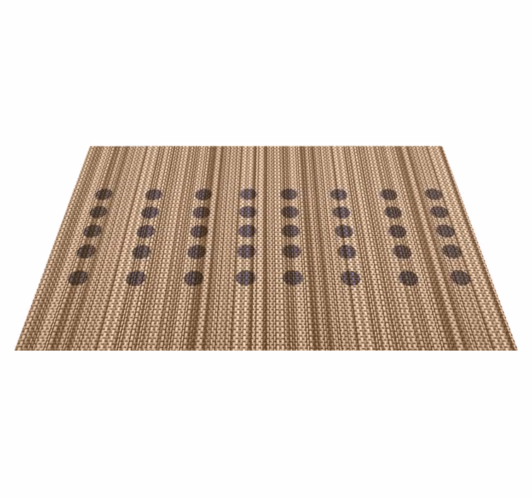 Svart cirkel fibermönster textur matta - Tenstickers