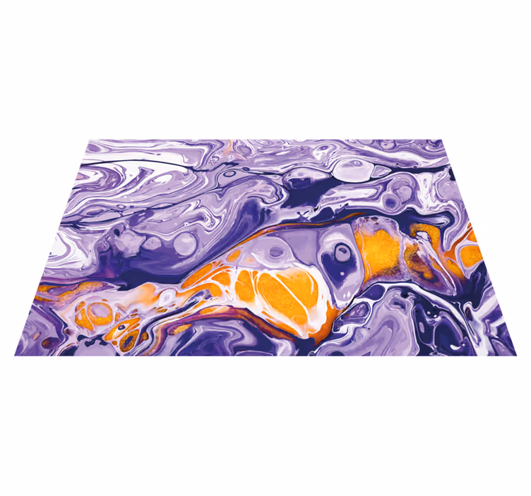 Abstrakt lila virvel vinylmatta i marmor - Tenstickers