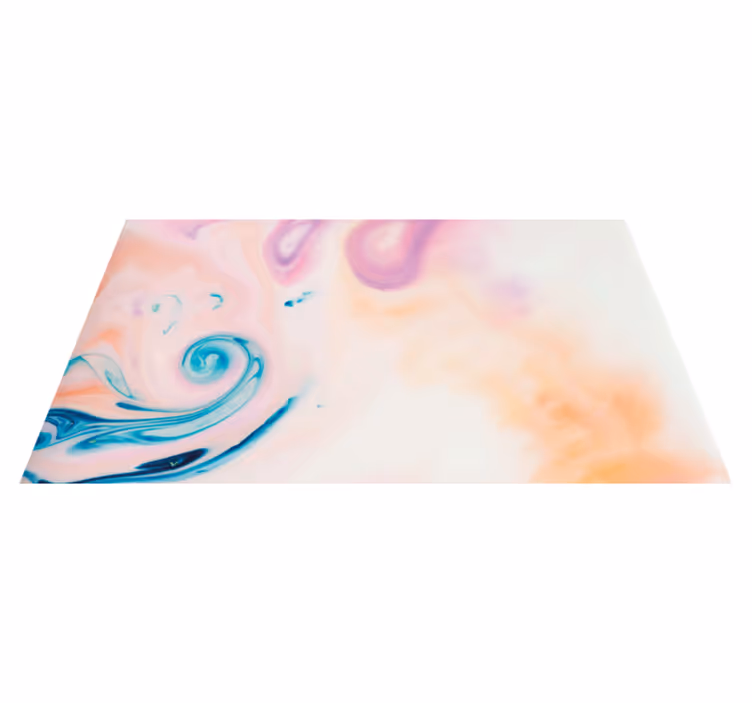 Färgglad vätskevirvel vinylmatta i marmor - Tenstickers