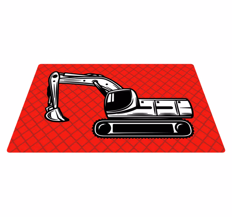 Grävmaskin konst Andra Vinylmattor - Tenstickers