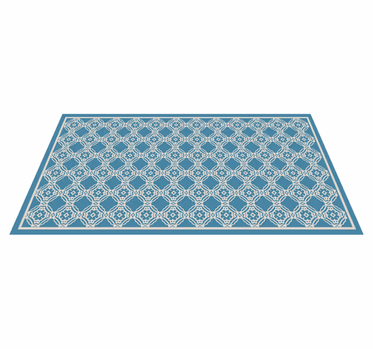 Elegant blå komposition Vinylmatta Mosaik - Tenstickers