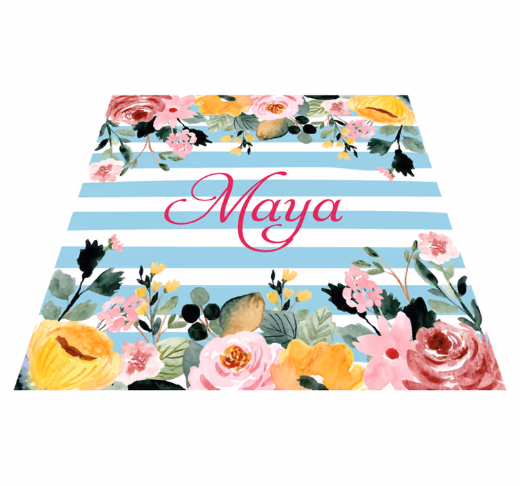 Anpassad botanisk design Vinylmatta sovrum - Tenstickers