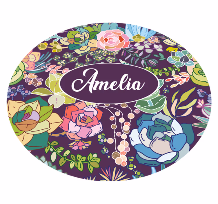 Anpassat blommönster Vinylmatta sovrum - Tenstickers