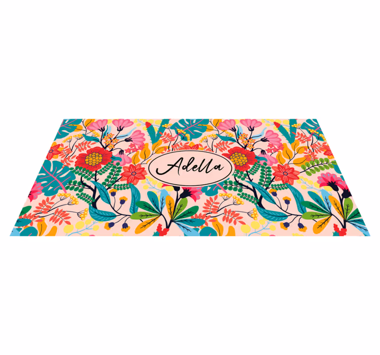 Blommig specialdesign Vinylmatta sovrum - Tenstickers