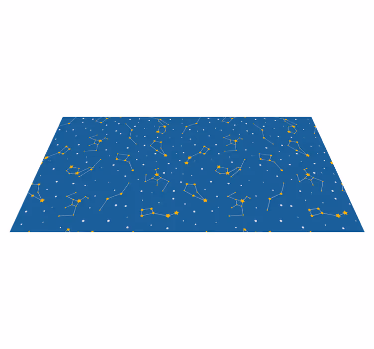 Konstellationer på himlen grafisk stjärna vinylmatta - Tenstickers