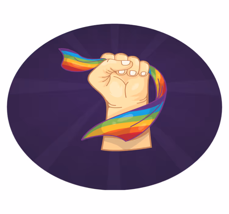 Stolt regnbågsnäve Vinylmatta Ungdom - Tenstickers