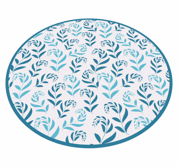 Inspiration till botanisk löv Vinylmatta blommor och växter - Tenstickers