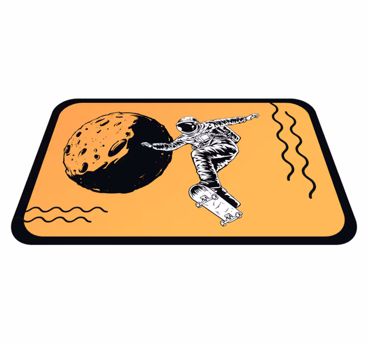 Skateboardåkande astronaut Andra Vinylmattor - Tenstickers