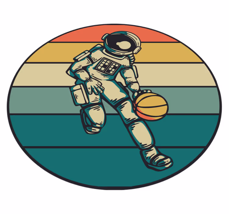 Astronaut basketspel Vinylmatta spel - Tenstickers