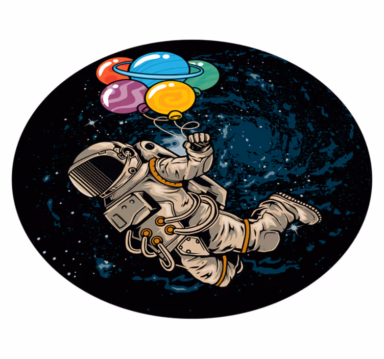 Astronaut med ballonger Andra Vinylmattor - Tenstickers
