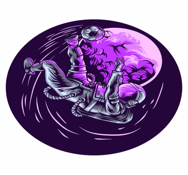 Astronaut som svävar Vinylmatta Stjärnor - Tenstickers